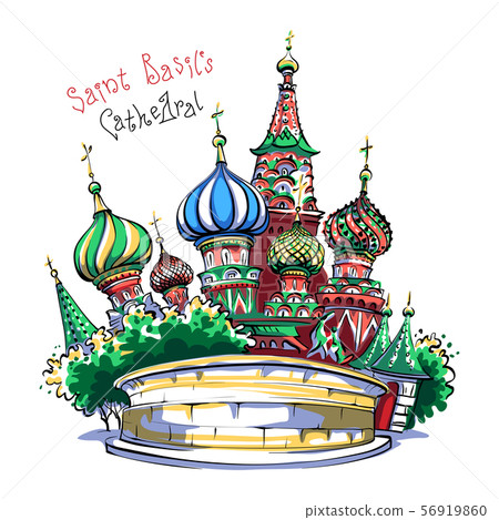 Cathedral of Vasily the Blessed, Moscow, Russia 56919860