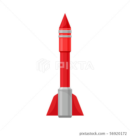 Red rocket. Vector illustration on a white background. 56920172