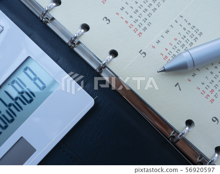 Business image · calendar · notebook · calculator 56920597