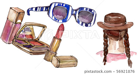 Fashionable sketch glamour illustration in a watercolor style isolated element. Watercolour Fashionable sketch glamour illustration in a watercolor style isolated element. Watercolour 56921876