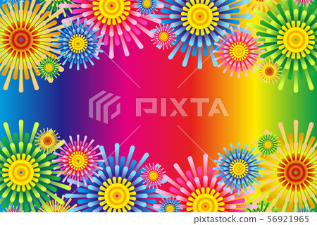 Colorful vector illustration background, flower pattern, flower pattern, free party material, free size, fireworks image Colorful vector illustration background, flower pattern, flower pattern, free party material, free size, fireworks image 56921965