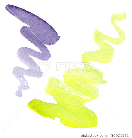 Abstract watercolor paper splash shapes. Watercolor background set. Isolated brush stain 56921981