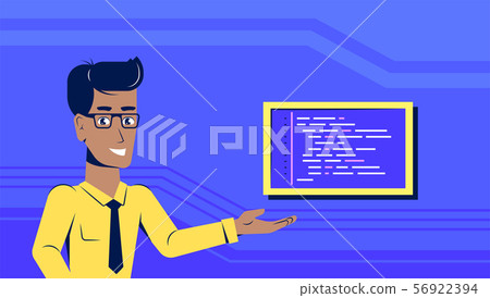 Programmer yound man character 56922394