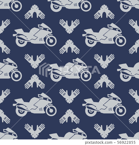 Moto sport seamless pattern with motocycle 56922855