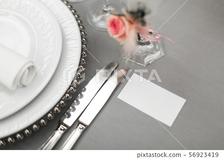 Part of stylish table setting with plate and Part of stylish table setting with plate and 56923419