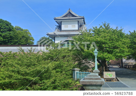 [Ishikawa Prefecture] Kanazawa Castle under the clear sky (Ishikawa Gate) 56923788