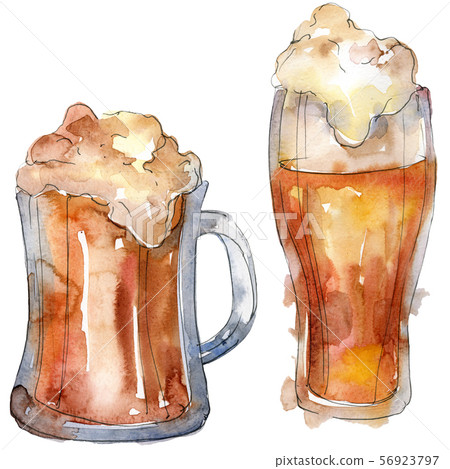 Alcoholic bar party cocktail drink. Watercolor background illustration set. Isolated drinks Alcoholic bar party cocktail drink. Watercolor background illustration set. Isolated drinks 56923797
