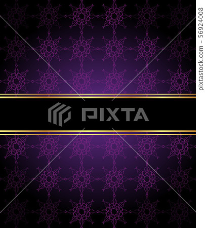 Elegant wallpaper with golden fine decoration 56924008