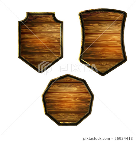 Vector realistic illustration of wooden signboard Vector realistic illustration of wooden signboard 56924418