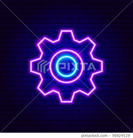 Gearwheel Neon Sign Gearwheel Neon Sign 56924529