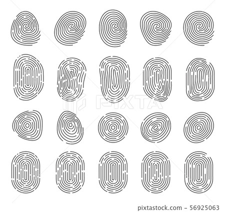 Unique Fingerprint or Thumbprint Sign Vector Icon Unique Fingerprint or Thumbprint Sign Vector Icon 56925063