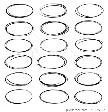 Hand Drawn Circle or Scribble Circles Collection - Stock Illustration ...