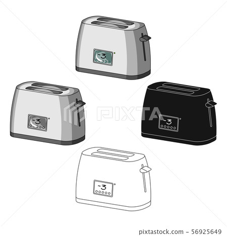 Toaster, single icon in cartoon,black style.Toaster, vector symbol stock illustration web. Toaster, single icon in cartoon,black style.Toaster, vector symbol stock illustration web. 56925649