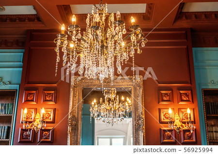 Luxury classic interior of home library. Sitting 56925994