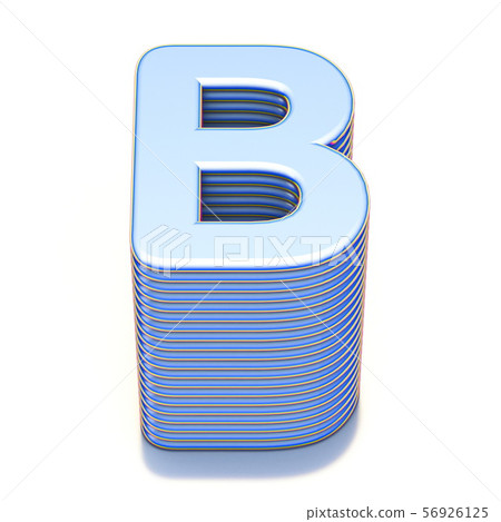 Blue Extruded Font Letter B 3D - Stock Illustration [56926125] - PIXTA