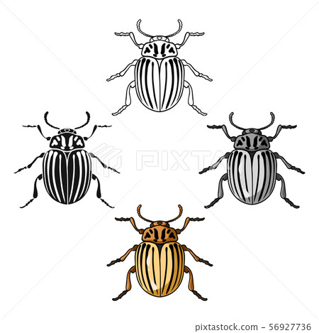 Colorado beetle icon in cartoon,black style isolated on white background. Insects symbol stock 56927736