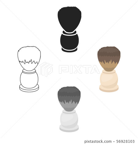 Shaving brush icon in cartoon,black style isolated on white background. Hairdressery symbol stock Shaving brush icon in cartoon,black style isolated on white background. Hairdressery symbol stock 56928103