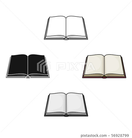 Opened book icon in cartoon,black style isolated on white background. Books symbol stock vector Opened book icon in cartoon,black style isolated on white background. Books symbol stock vector 56928799