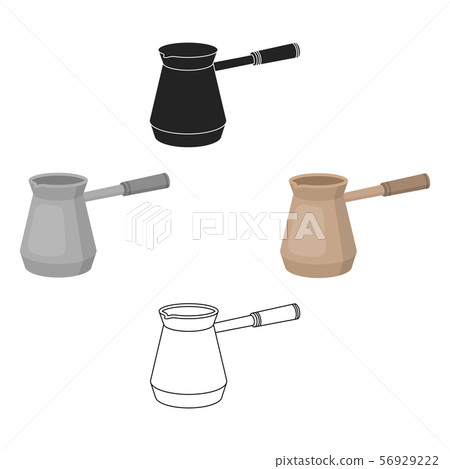 Cezve icon in cartoon,black style isolated on white background. Arab Emirates symbol stock vector Cezve icon in cartoon,black style isolated on white background. Arab Emirates symbol stock vector 56929222