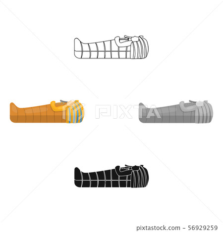 Pharaoh sarcophagus icon in cartoon,black style isolated on white background. Ancient Egypt symbol Pharaoh sarcophagus icon in cartoon,black style isolated on white background. Ancient Egypt symbol 56929259