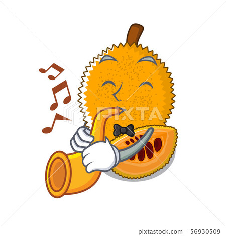 With trumpet gac fruit isolated in the cartoon 56930509