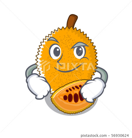 Smirking gac fruit with the character shape Smirking gac fruit with the character shape 56930624