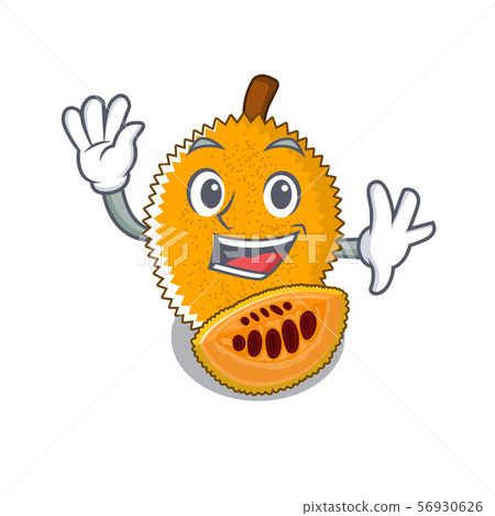 Waving gac fruit with the character shape Waving gac fruit with the character shape 56930626