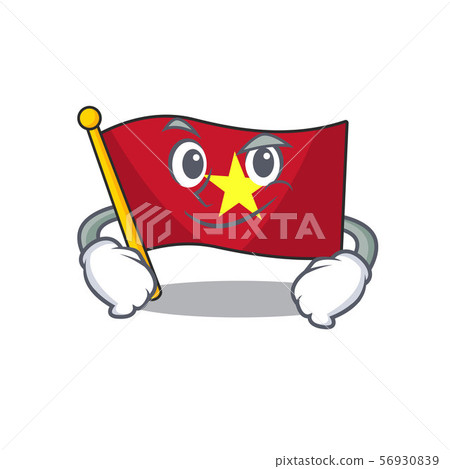Smirking flag vietnam isolated with the character 56930839