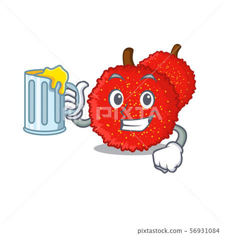 With juice bayberry tea served in cartoon glass With juice bayberry tea served in cartoon glass 56931084