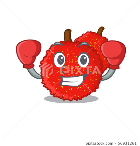 Boxing fresh bayberry fruit in mascot basket Boxing fresh bayberry fruit in mascot basket 56931261