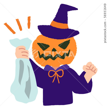 帶上你自己的垃圾袋萬聖節南瓜頭 56931649