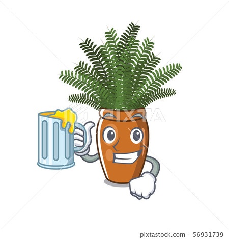 With juice boston fern with the cartoon shape With juice boston fern with the cartoon shape 56931739