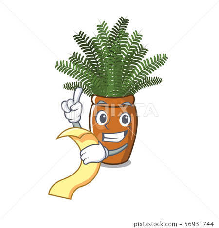 With menu boston fern with the cartoon shape With menu boston fern with the cartoon shape 56931744