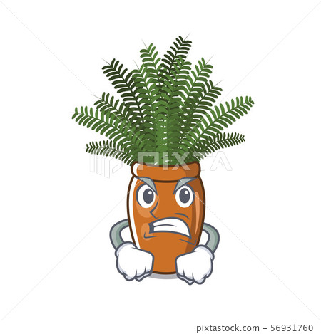 Angry boston fern with the cartoon shape Angry boston fern with the cartoon shape 56931760