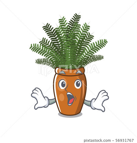 Surprised boston fern with the cartoon shape Surprised boston fern with the cartoon shape 56931767