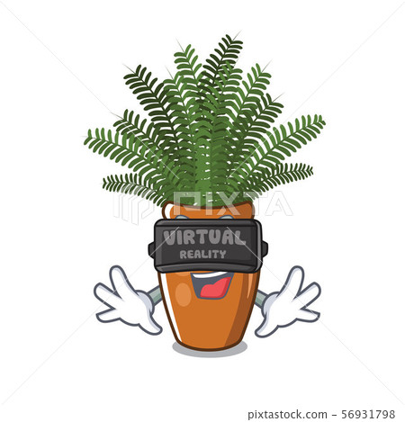 Virtual reality boston fern with the cartoon shape 56931798