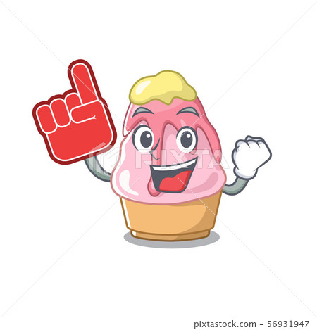 Foam finger kakigori isolated with in the cartoon Foam finger kakigori isolated with in the cartoon 56931947