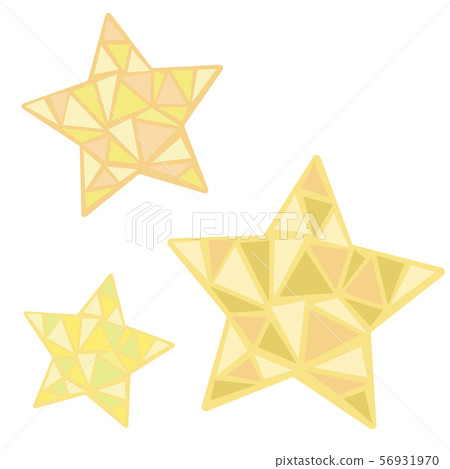 馬賽克風格:星形圖標(黃色) 馬賽克風格:星形圖標(黃色) 56931970