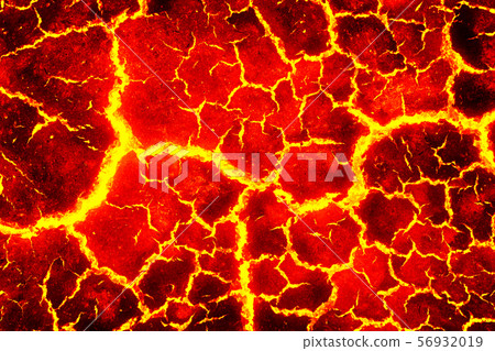 heat red cracked ground texture after eruption 56932019