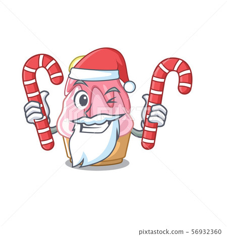 Santa with candy kakigori isolated with in the cartoon 56932360