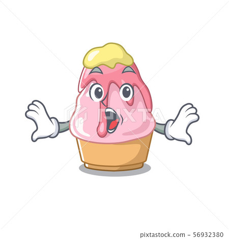Surprised kakigori with in the cartoon shape 56932380