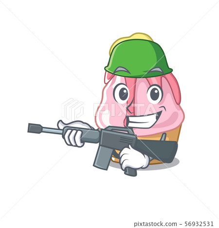 Army kakigori is served into character glasses 56932531