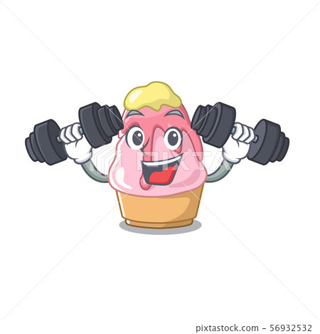 Fitness kakigori is served into character glasses 56932532