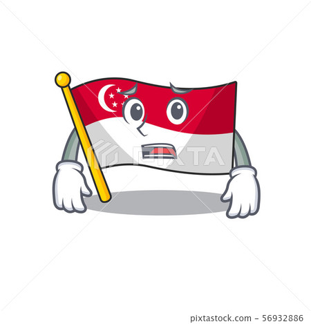 Afraid flag singapore isolated with the character 56932886