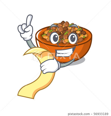 With menu kung pao chicken in character shape With menu kung pao chicken in character shape 56933189