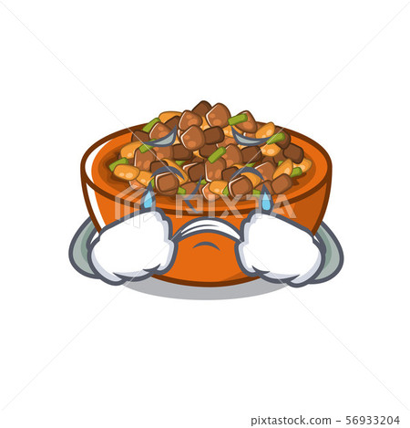 Crying kung pao chicken in character shape Crying kung pao chicken in character shape 56933204