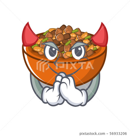 Devil kung pao chicken in character shape Devil kung pao chicken in character shape 56933206