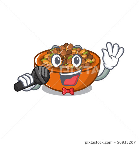 Singing kung pao chicken in character shape Singing kung pao chicken in character shape 56933207
