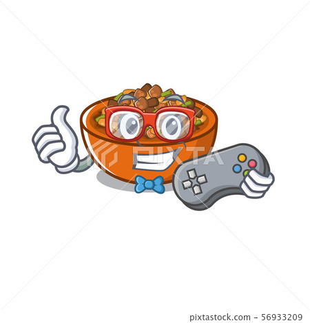 Gamer kung pao chicken in character shape Gamer kung pao chicken in character shape 56933209