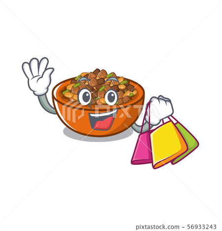Shopping kung pao chicken in a mascot Shopping kung pao chicken in a mascot 56933243